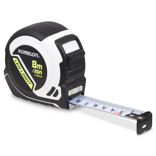 Komelon Messband mit LED-Licht 8 m / 26 ft  25 mm - PLD85E