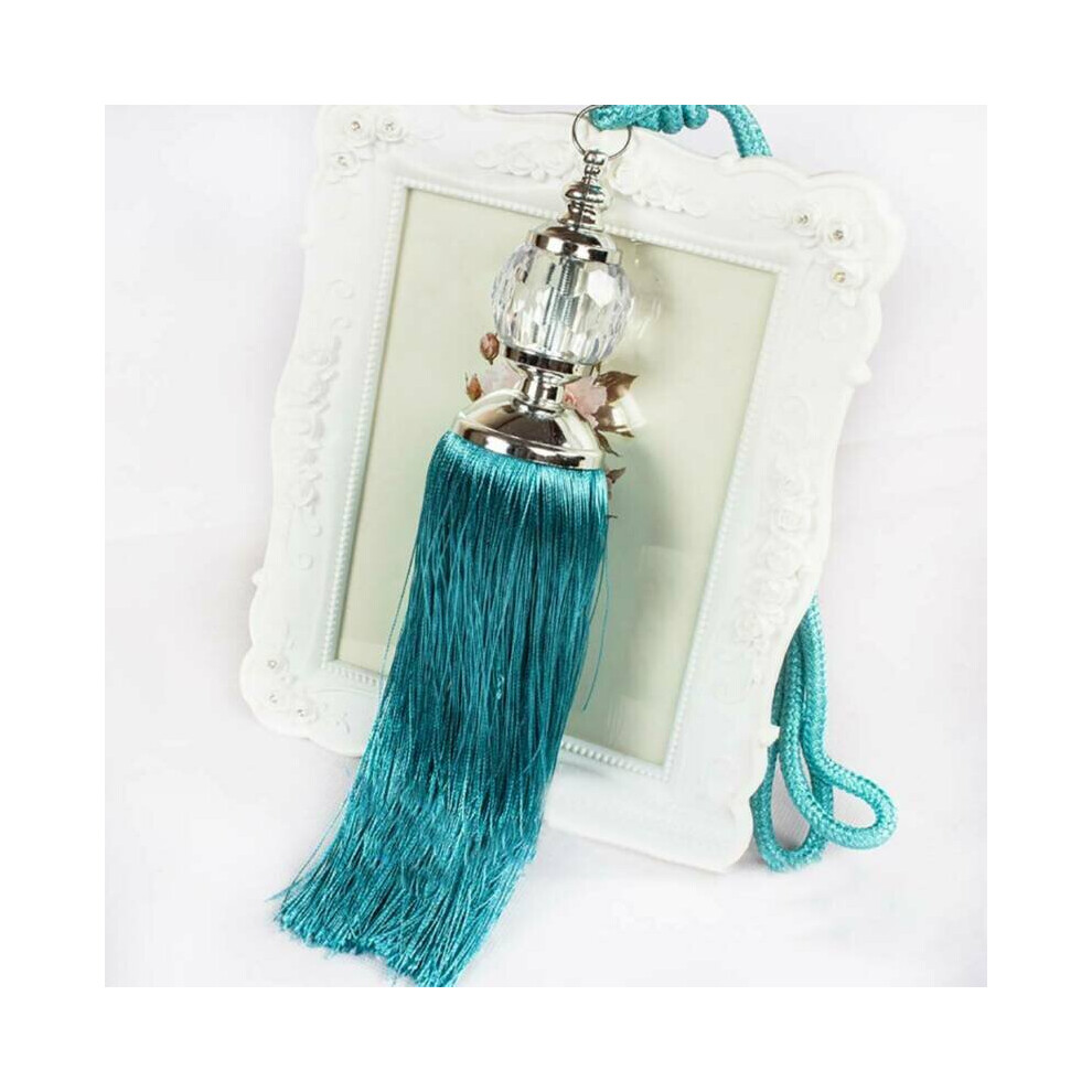 (Peacock (Pair)) Pair Luxury Curtain Holdbacks Rope Tie Backs Tassel Tiebacks Holdback Art Decor Blue