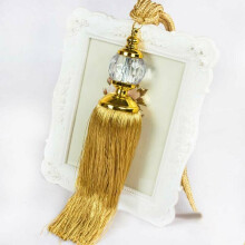 (Gold (Pair)) Pair Luxury Curtain Holdbacks Rope Tie Backs Tassel Tiebacks Holdback Art Decor