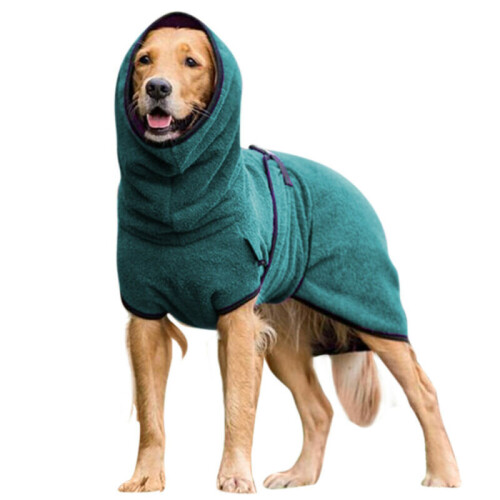 (Lake Blue, 4XL) Pet Dog Towelling Quick Drying Robe Coat Jacket Puppy Apparel Clothes Sleepwear