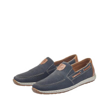 Mocassino in pelle Rieker Morelia - Blu V2