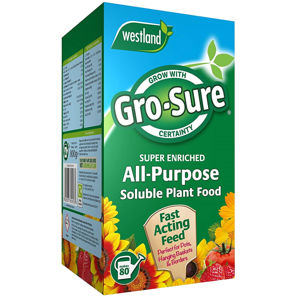 Gro-Sure All Purpose Fast Acting Soluble Plant Feed 80 Applications