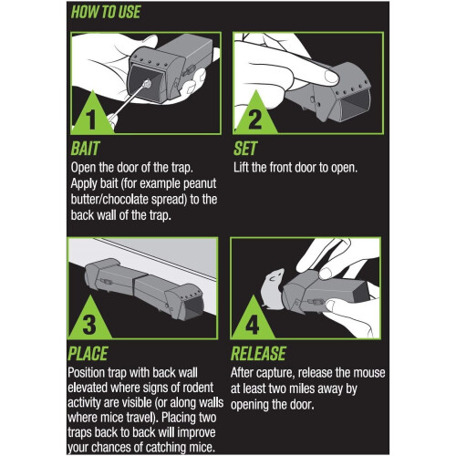 Deadfast Humane Catch & Release Mouse Trap Set Of 2 Safe No Poison 2