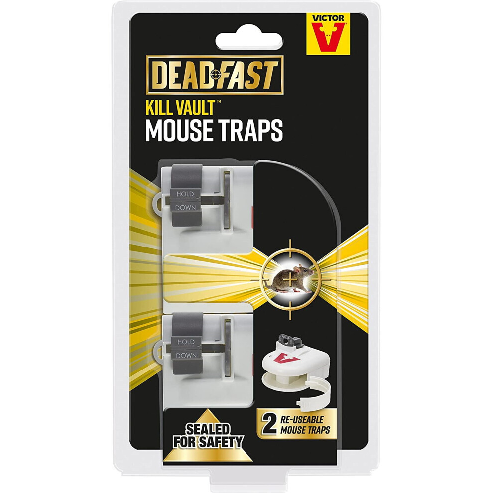 Deadfast Kill Vault Mouse Traps Humane Rodent Pest Control Set Of 2