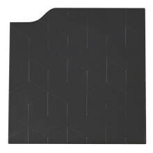 (Geometric, 2 (1 Right & 1 Left) - Black) Wooden Part Replacement Cabinet Bookcase Doors