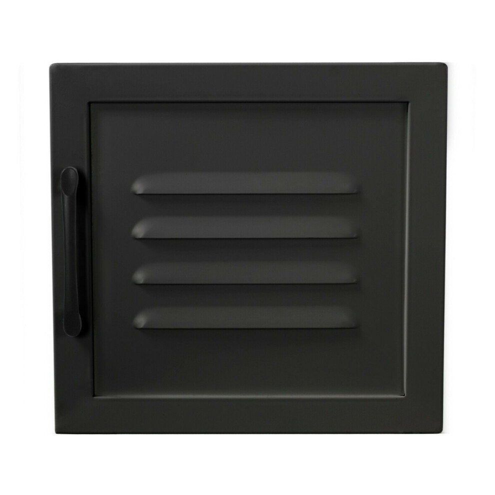 (Metal Door, 2 (1 Right & 1 Left) - Black) Wooden Part Replacement Cabinet Bookcase Doors