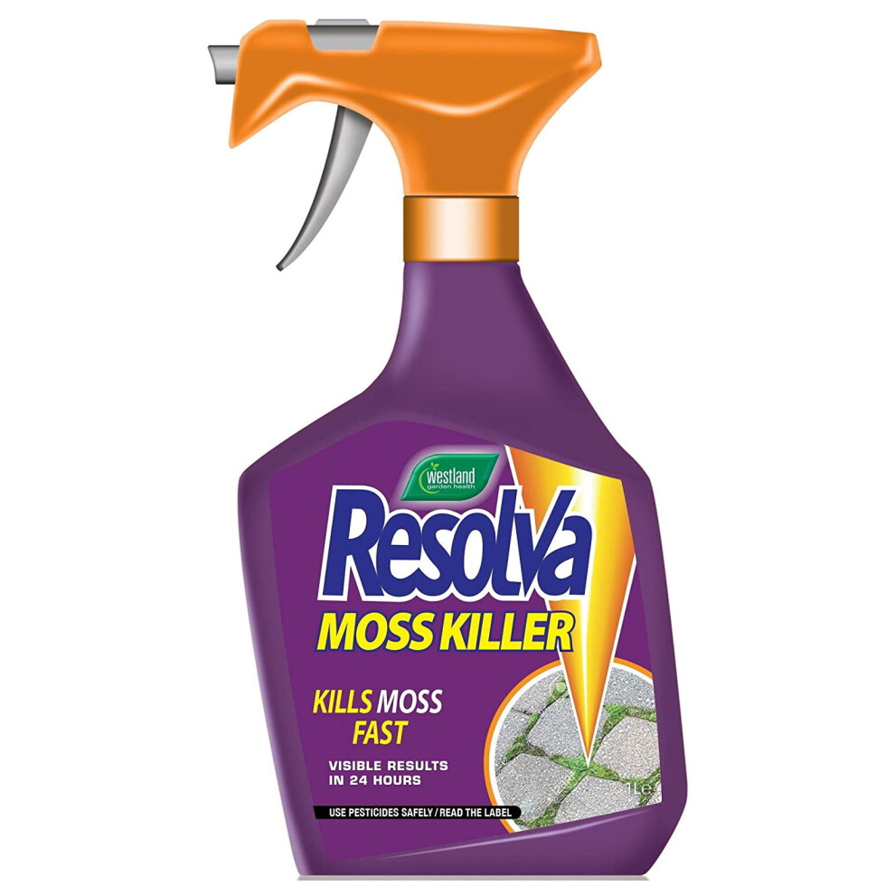 Westland Resolva Moss Killer 1L Spray Results In 24h Home Garden Use