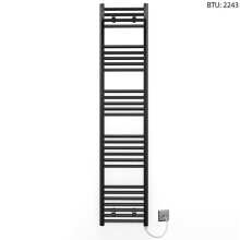 (400 x 1600mm) Black Electric Bathroom Towel Rail Radiator