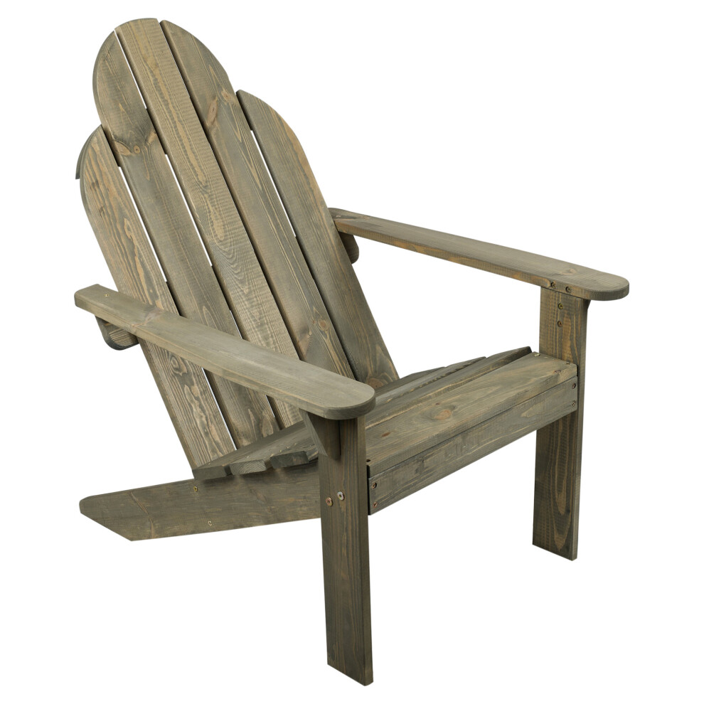 Adirondack Wooden Chair Durable Garden Patio Sun Lounger