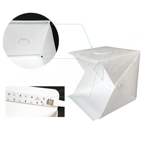 40cm Portable Studio 2 LED Folding Mini Mini Studio Set High Bright Soft Light Box 2