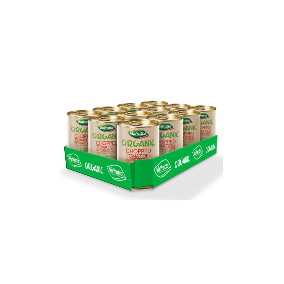 Valfrutta Organic Chopped Tomatoes, 12 X 400G