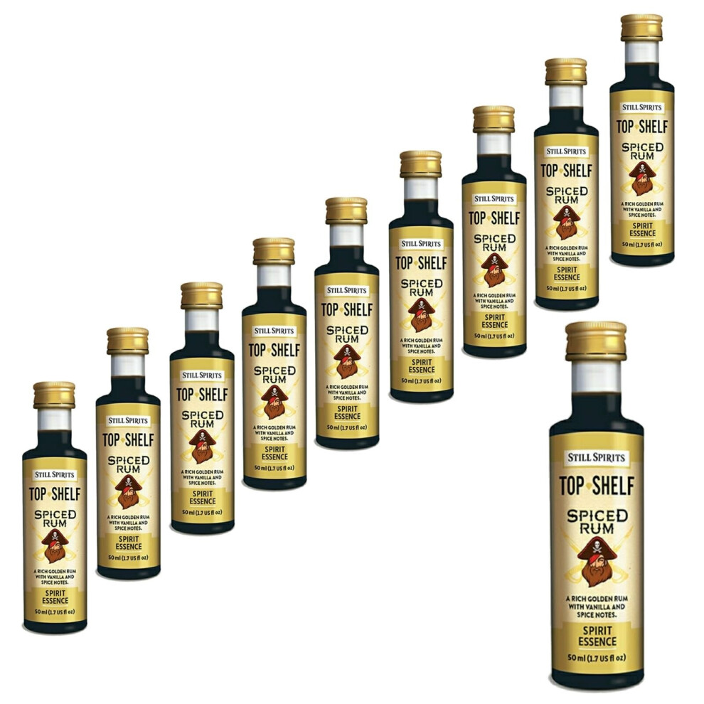 Still Spirits 10X Top Shelf Spiced Rum 50Ml Essence Flavours 2.25L