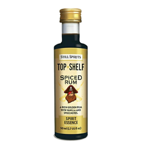 10x Still Spirits Top Shelf Spiced Rum 50ml Essence Flavours 2.25L 2