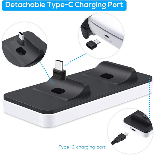 Ladestation für PS5-Controller, mit USB-C-Kabel 2