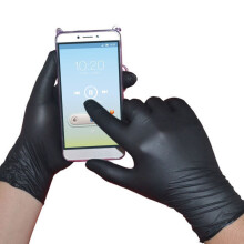 100PCS/SET Cleaning Disposable Mechanic Glove Black Nitrile Anti-Static Gloves