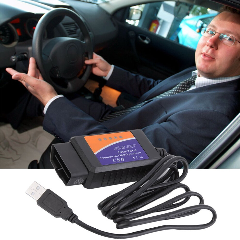 Universal Usb Cable Obd2 Elm327 Car Diagnostics Scanner For Dos Windows Light 3593750134509