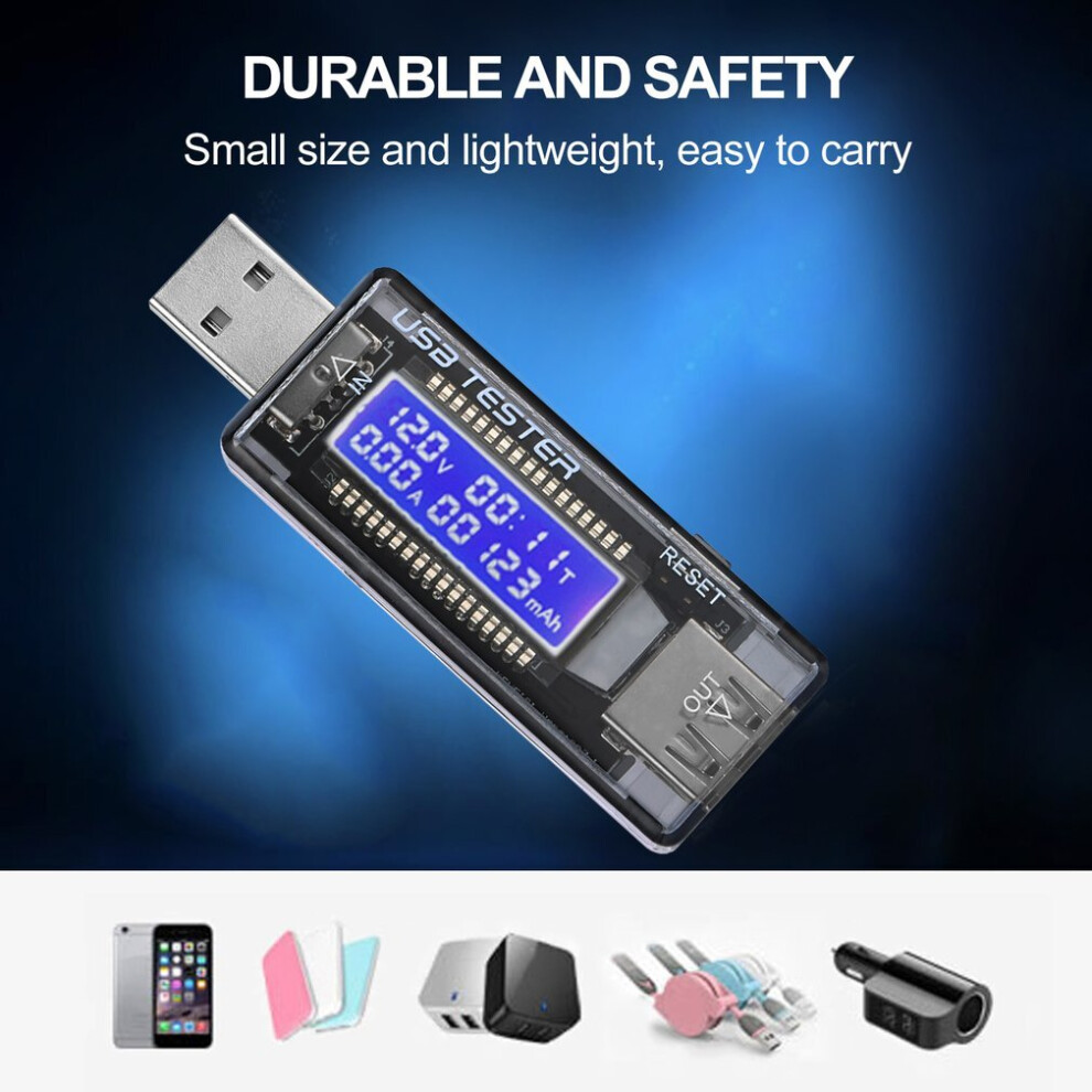 Mobile Power Current And Voltmeter Ammeter Power Capacity Tester Usb Charger 3232291730671