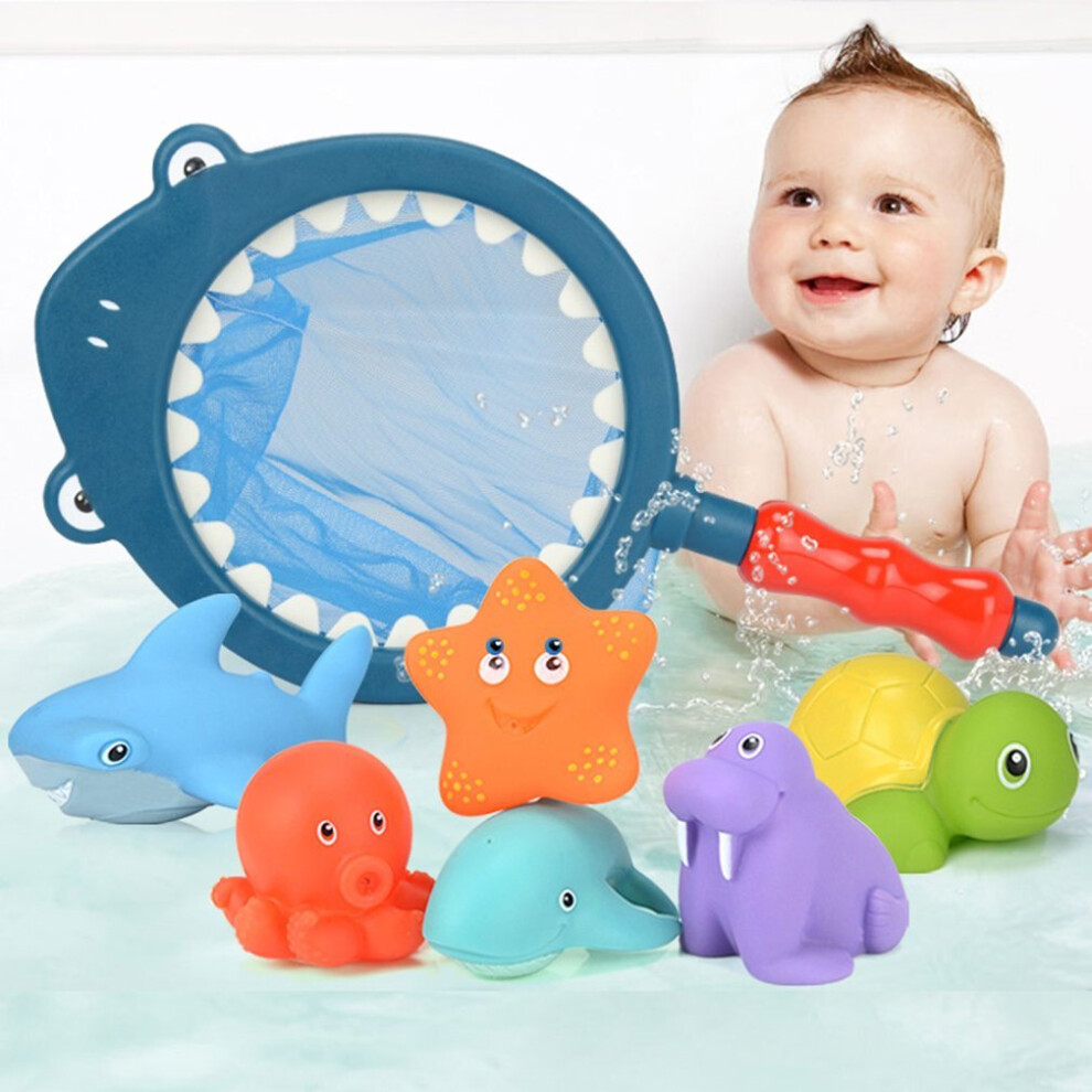 Baby Educational Fishes Play Set Squeeze Water Animals Bath Toys Kids Toys