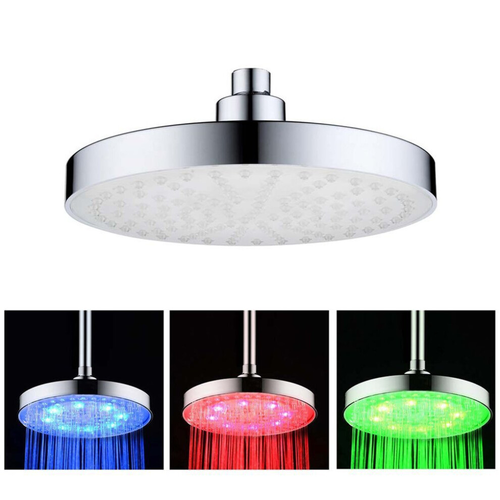 Three Colors Lights Top Spray ABS Round LED Top Spray Temperature Control-image-OPC-P7HWT2G-NEW