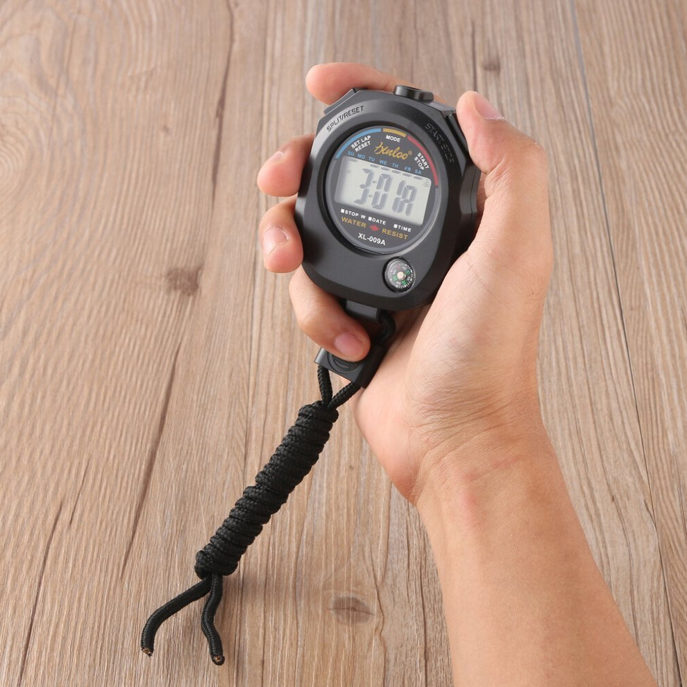 Guci Waterproof Digital Lcd Stopwatch Chronograph Timer Counter Sports Alarm