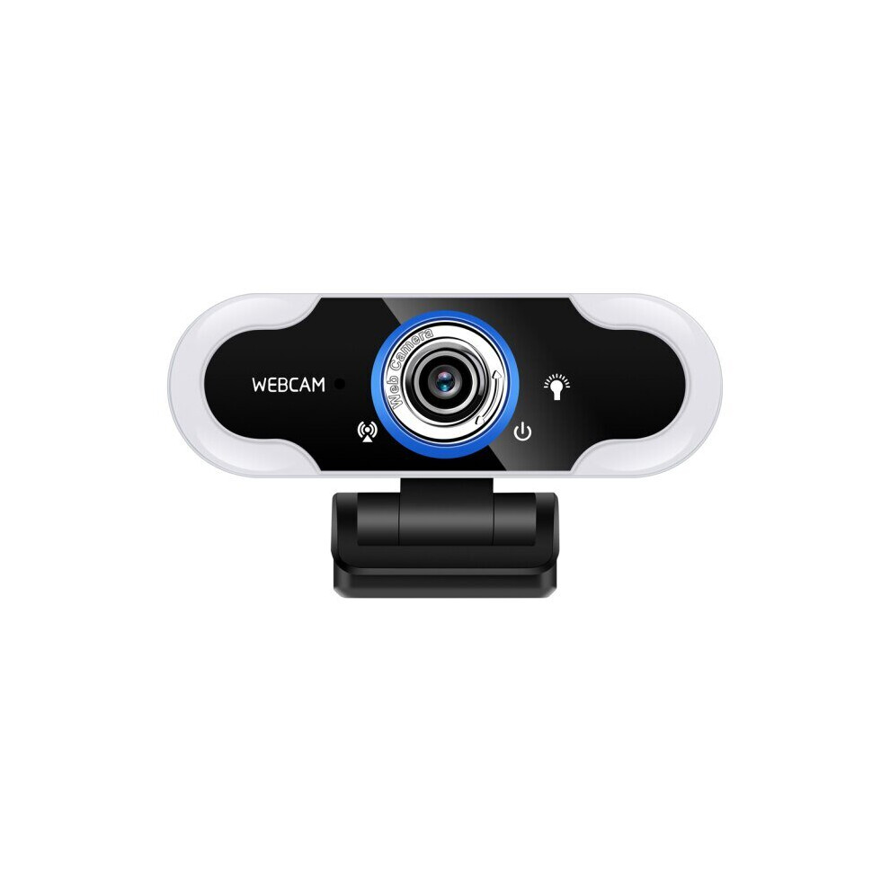 Hgo Light Webcam With Led Ring Fill Computer Mini Camera Usb Web Cam With Microphone Webcams(1080P)