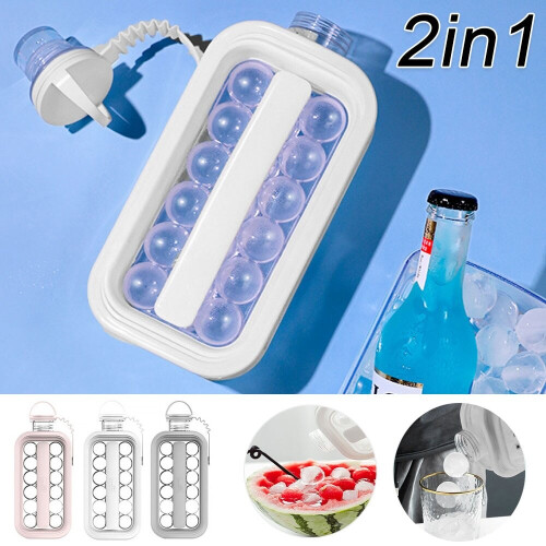 27cm Ice Maker 2 in 1 Portable Ice Maker Ice Cube Maker DIY(Transparent color) 2