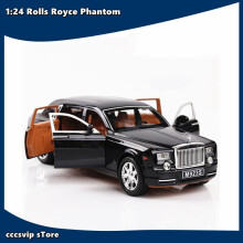 1:24 Rolls Royce Phantom Metal Car Toy Alloy Car Die casting and Toy Car Child Car Model Toy(Black)