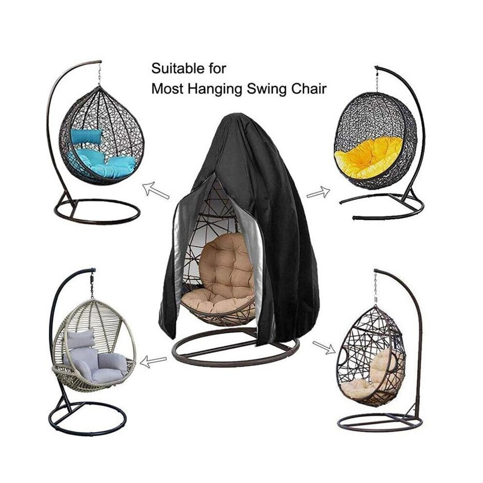 Indoor hanging swing balcony egg chair cover with zipper outdoor garden waterproof Nets(190 x 115cm)