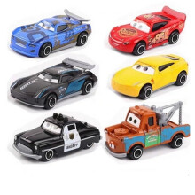6PCS/Set Disney Pixar Autot 3 Lelu 1:55 Diecast Ajoneuvo Metal Alloy Autot Salama McQueen Model Car