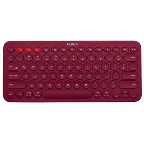 Logitech Original K380 Wireless Bluetooth Keyboard Multi Devices Ultra Mini Keybord(red) 1