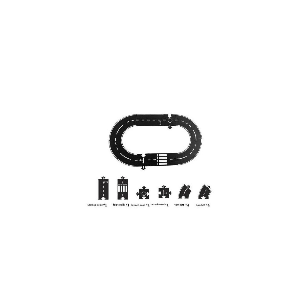 Diy Car Play Mat Road Pvc Puzzles Flexible City Road Race Car Track Toy |Magnetic Hgo