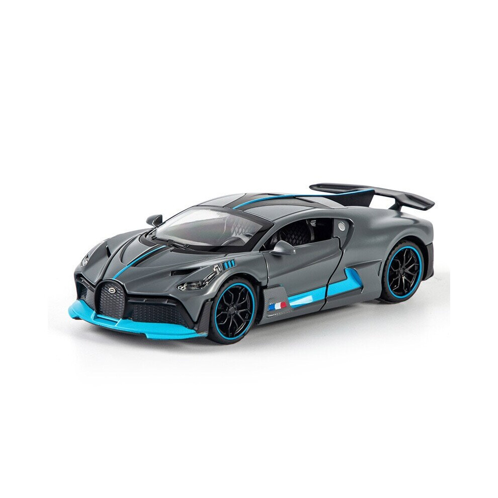 1/32 Alloy Bugatti DIVO Super Sports Car Model Toy Die Cast Pull Back Sound Light Toys Vehicle