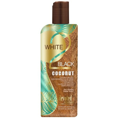 Devoted Creations White 2 Black Coconut Tanning Lotion Dark Bronzer 250ml