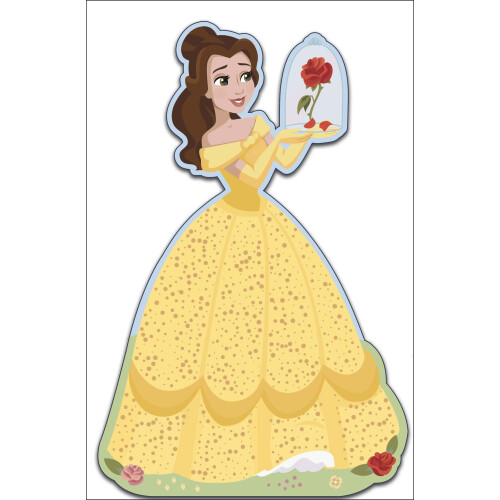 Disney Princess Belle Cut Out Birthday Greeting Card Disney Character ...