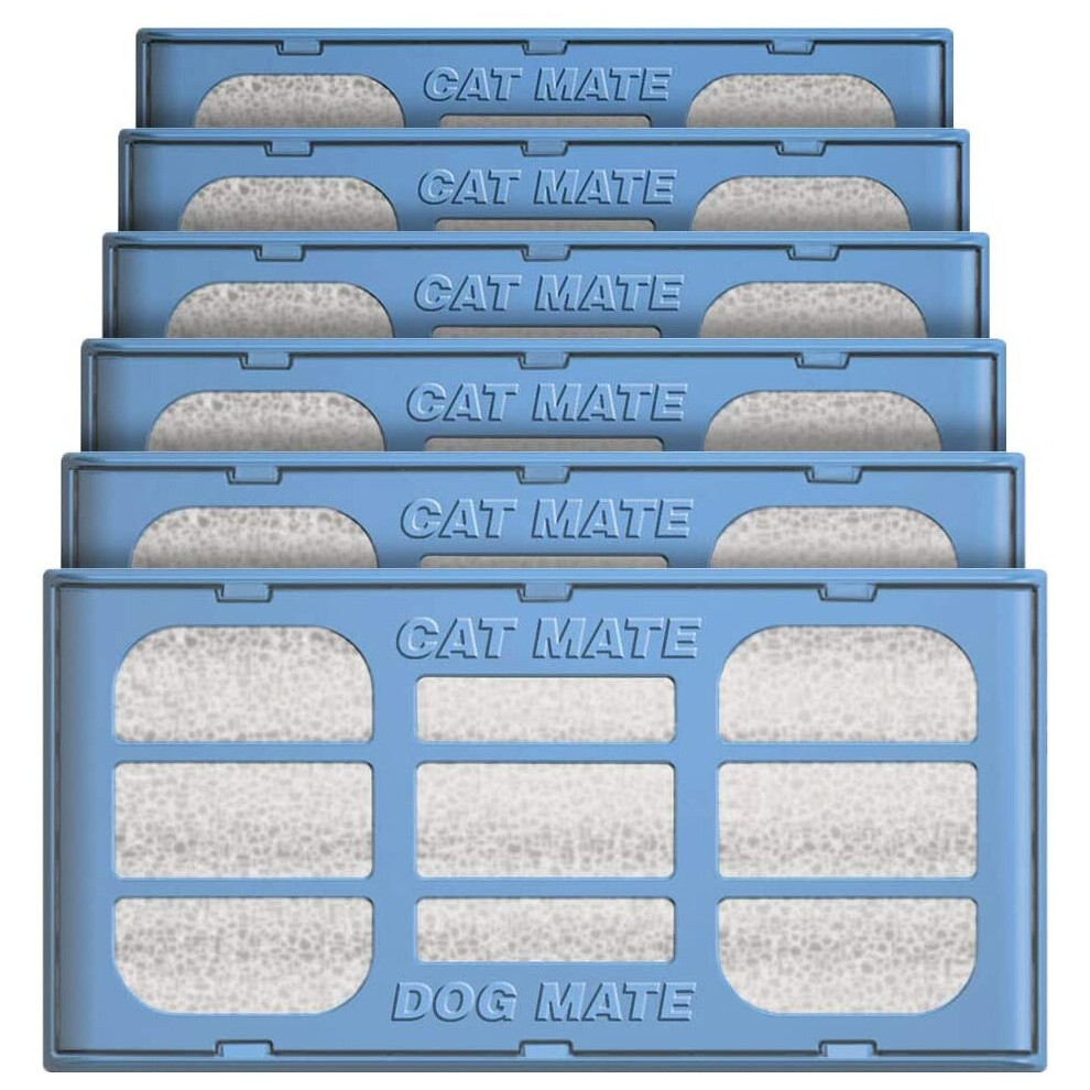 Cat Mate Genuine Replacement Filter Cartridges for Use with Cat and Dog Mate Pet Fountains, Pack of 6