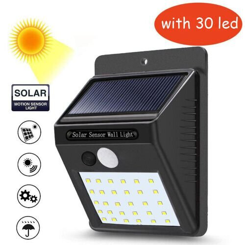 LED Solar Powered Wall Light Motion Sensor Outdoor Garden Security Lamp 2