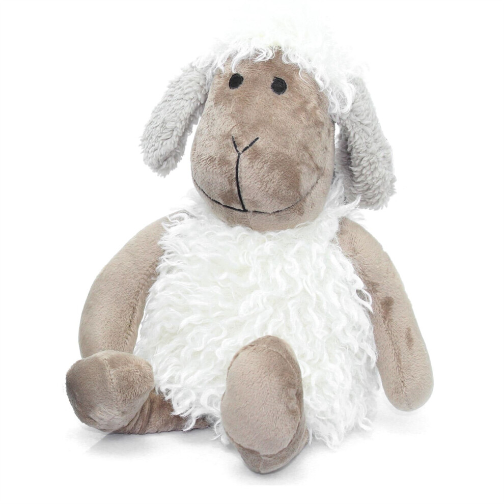 Carousel Cute Woolly Sheep Fabric Doorstop - Novelty Animal Door Stop - Ear Grey