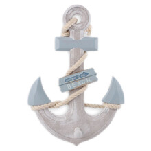 Wooden Nautical Anchor Plaque This Way To The Beach Sign 33cm