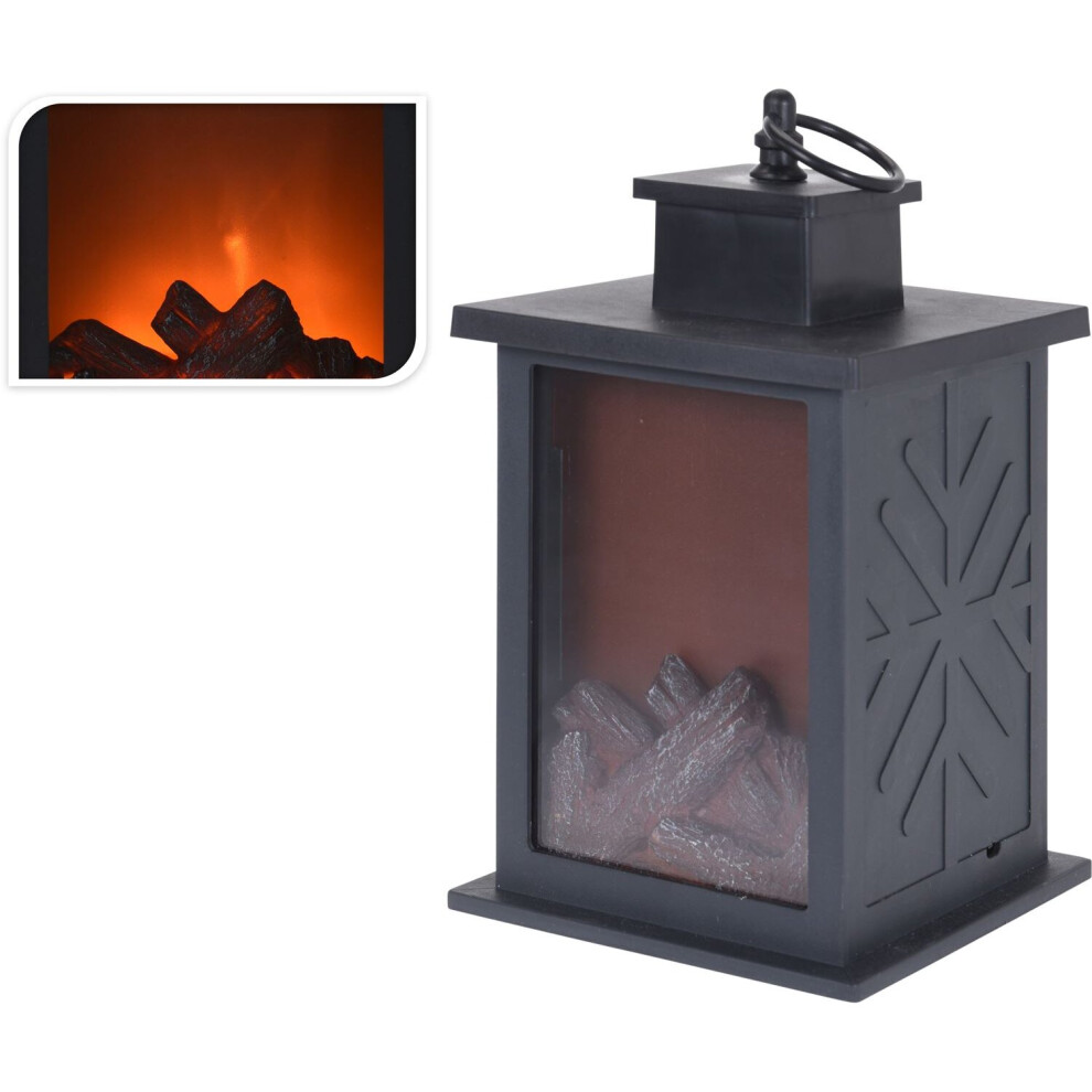 Light Up LED Realistic Warming Lantern Fireplace Christmas Decoration