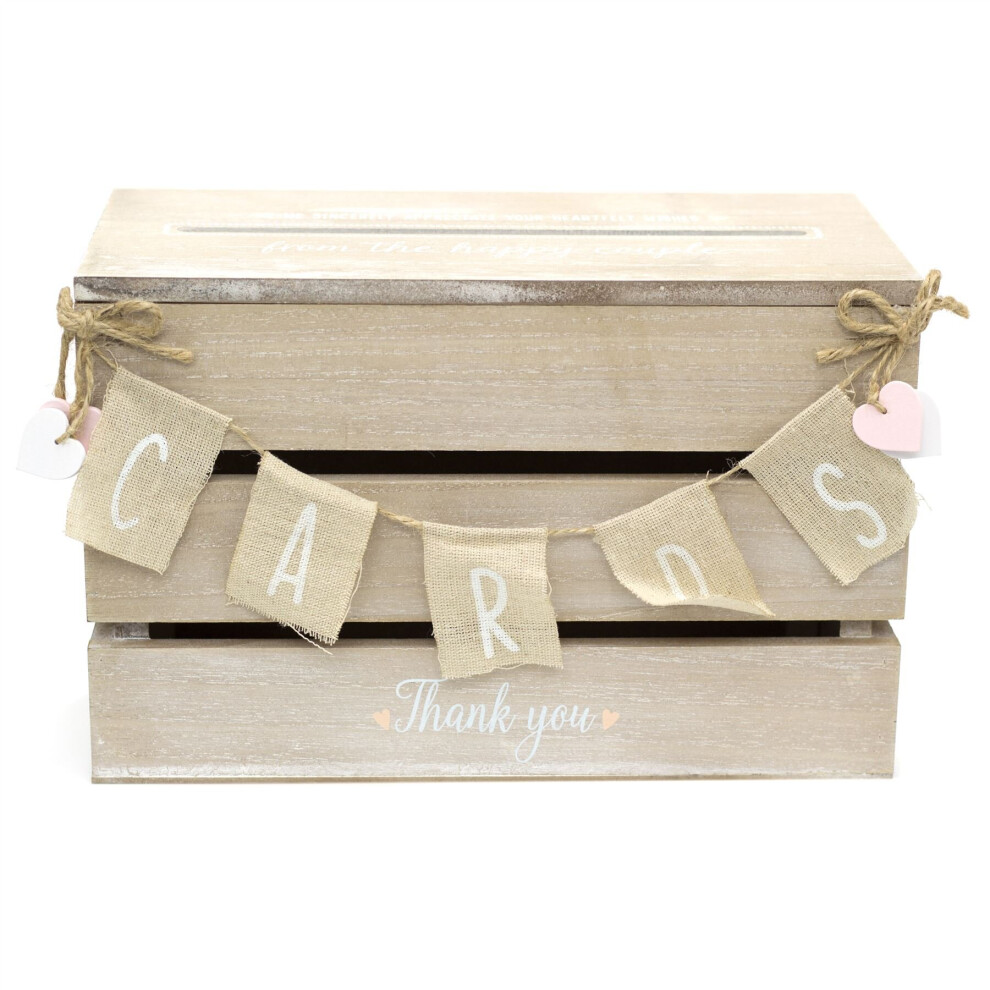 Carousel Shabby Chic Wedding Card Post Box | Wooden Wedding Guest Letter Box | Wedding Card Envelope Box