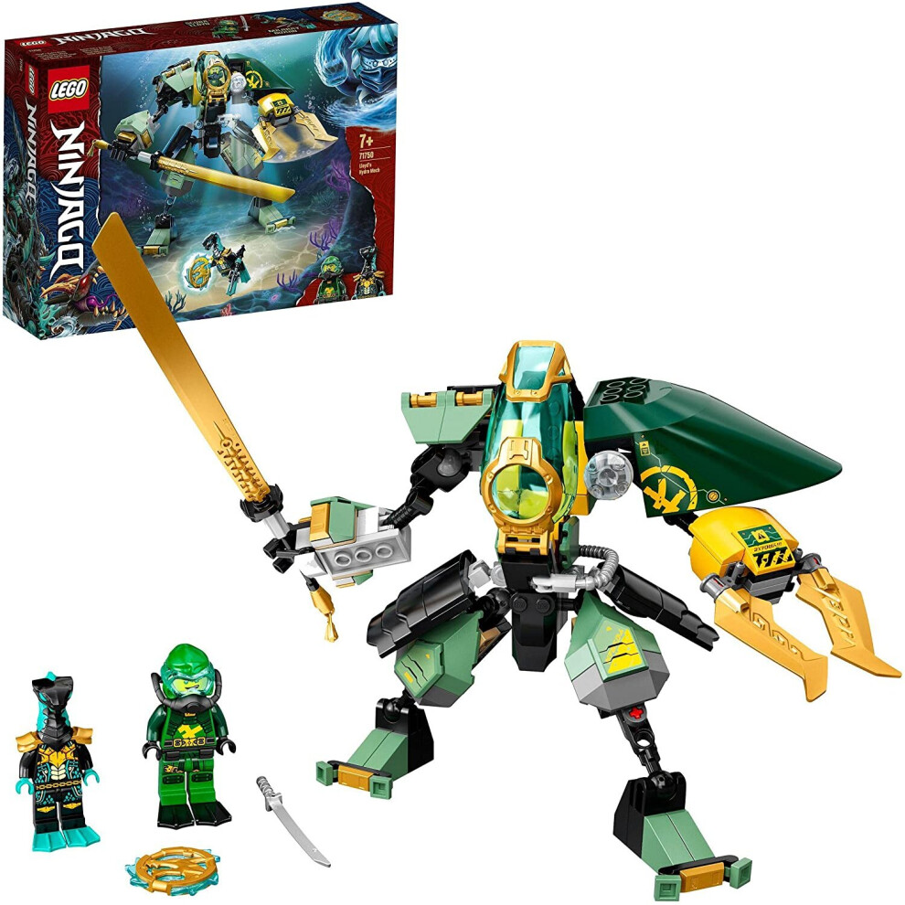 LEGO 71750 NINJAGO Lloyd's Hydro Mech Action Figure Underwater Building Set, Ninja Toy for Kids with Lloyd Minifigure