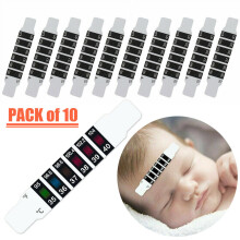 10X FOREHEAD THERMOMETER STRIP HEAD FEVER SCAN BABY ADULT CHECK