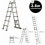 Multi-Purpose 3.8M Aluminium Portable Telescopic Ladder 6