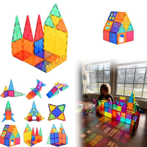 Magnetic Tiles Construction Toy Set Building Blocks Puzzle 46pcs