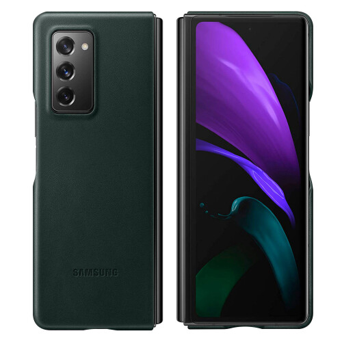 Samsung Case Samsung Galaxy Z Fold 2 Genuine Leather Soft-touch green 1