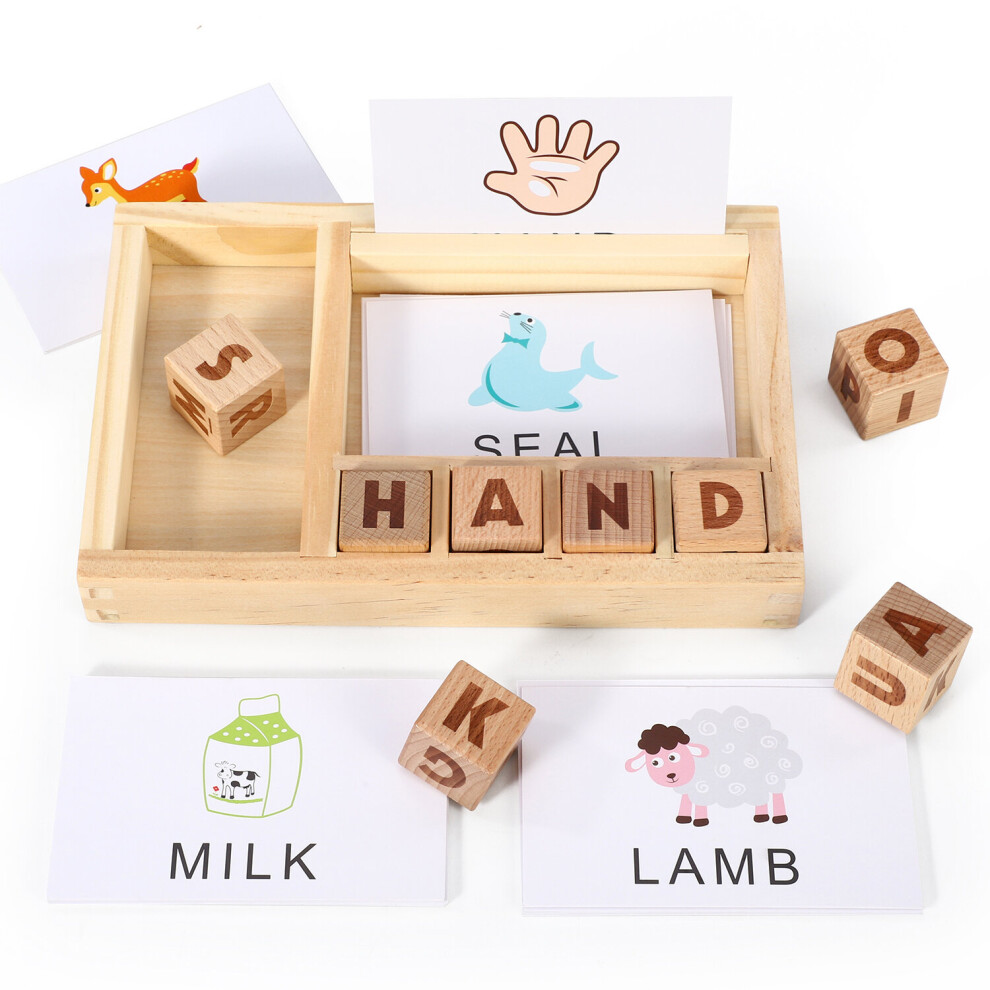 SOKA Wooden Spelling Game, Learning Matching Letter Memory Games