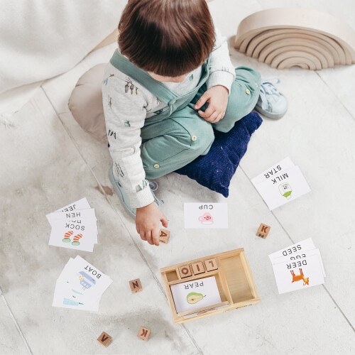 SOKA Wooden Spelling Game, Learning Matching Letter Memory Games 1