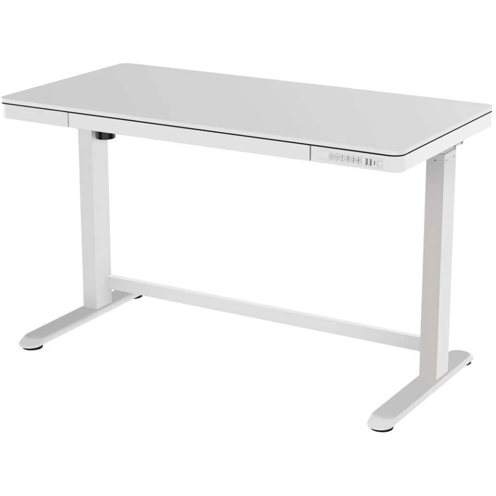 Dellonda Height-Adjustable Electric Sit & Stand Desk with Control Panel, USB Ports & Storage Drawer