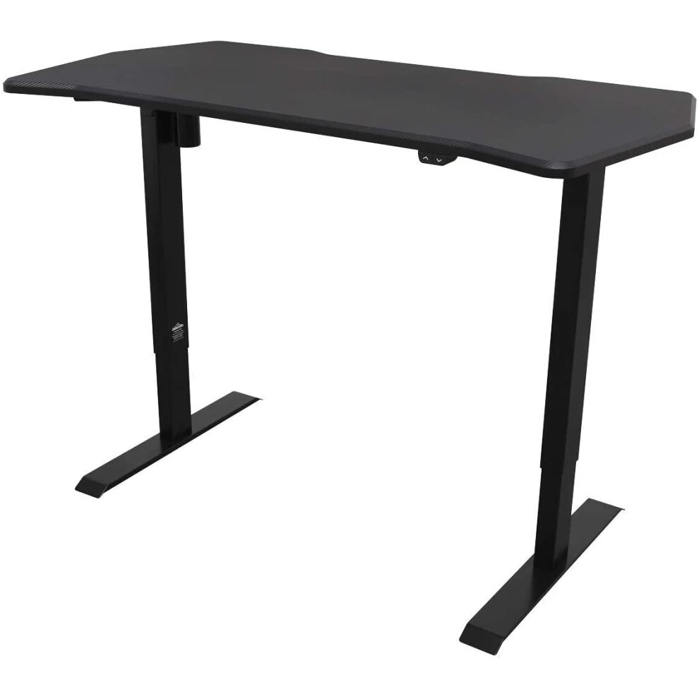 Dellonda Single Motor Height-Adjustable Electric Sit & Stand Gaming Desk - Carbon Fibre Desktop