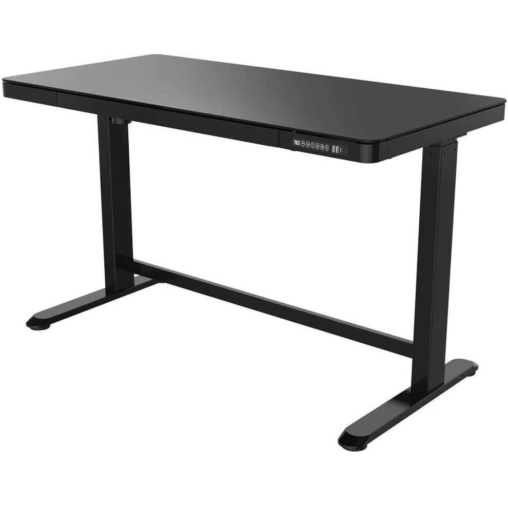 Dellonda Height-Adjustable Electric Sit & Stand Desk with Control Panel, USB Ports & Storage Drawer